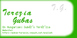 terezia gubas business card